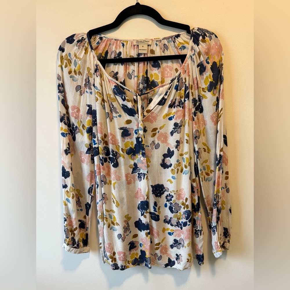 Lucky Brand Multicolor Floral Blouse